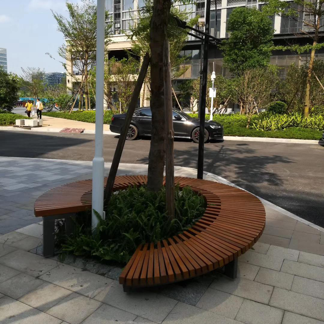 防腐木围树座椅