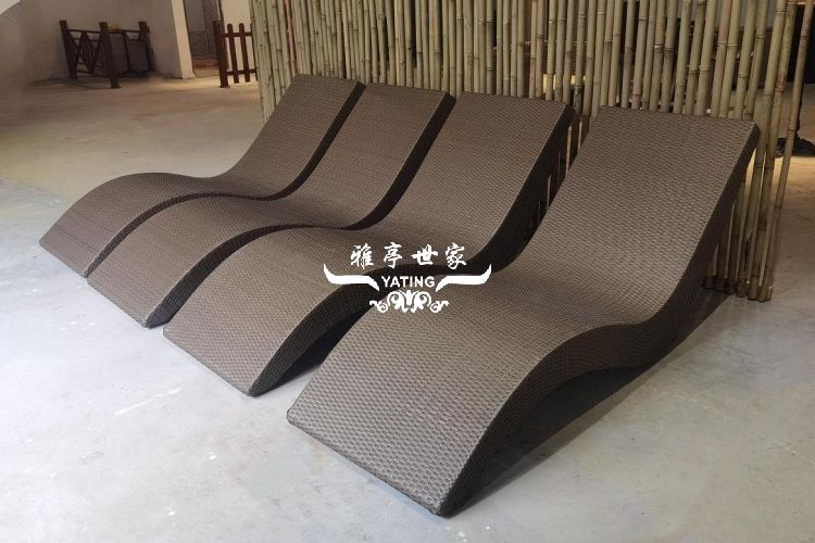 户外藤编躺椅YT-191BC-2 应用效果展示