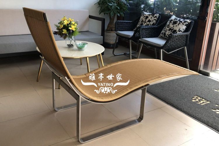 不锈钢编藤躺椅 应用效果展示