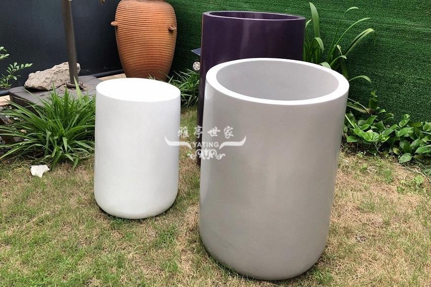 玻璃钢户外花盆YT-B37 应用效果展示