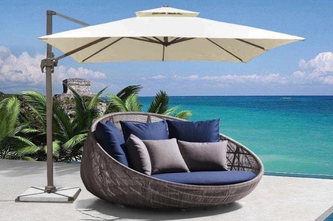 户外藤编圆床YT-DF1632 应用效果展示
